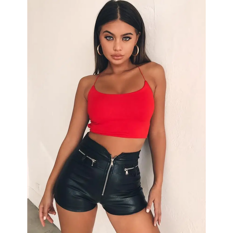 Solid Color Backless T-shirt Short Sleeve Clothes For Women
