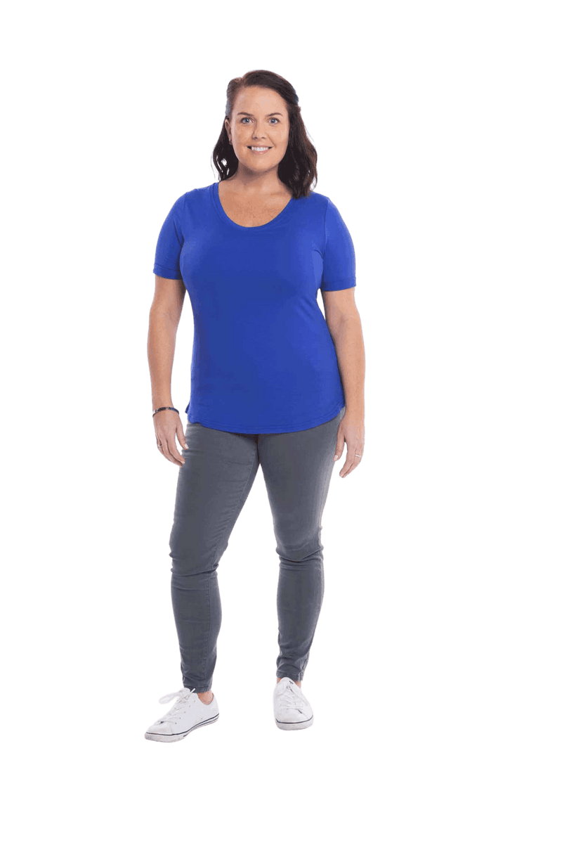 STEVIE BREASTFEEDING TEE COBALT BLUE - FINAL SALE