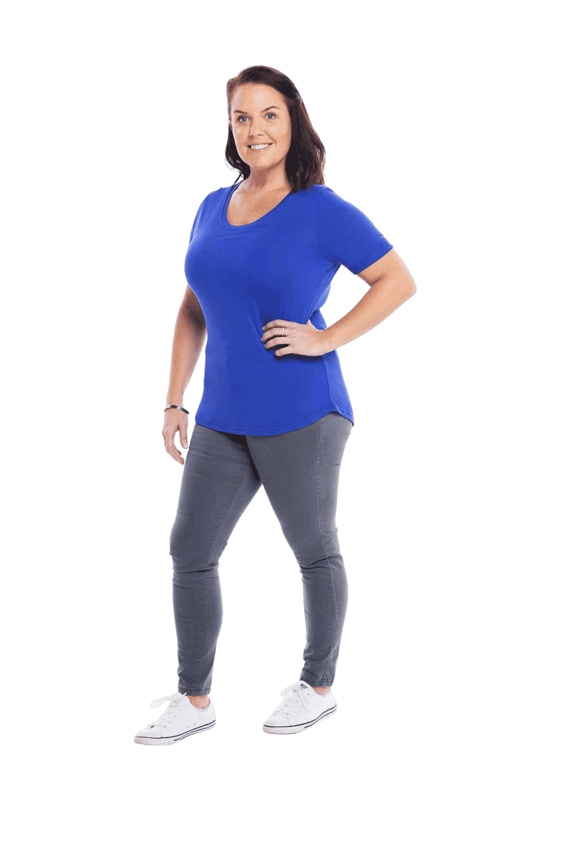 STEVIE BREASTFEEDING TEE COBALT BLUE - FINAL SALE