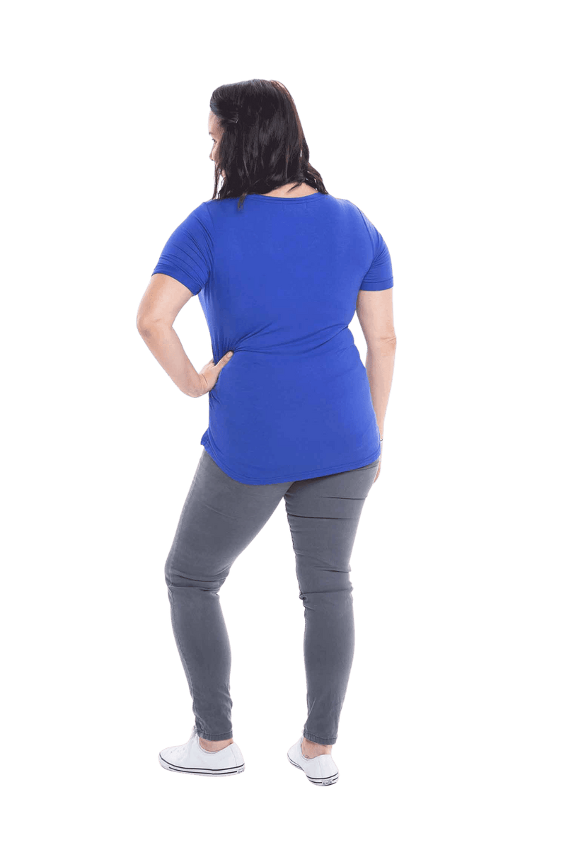 STEVIE BREASTFEEDING TEE COBALT BLUE - FINAL SALE