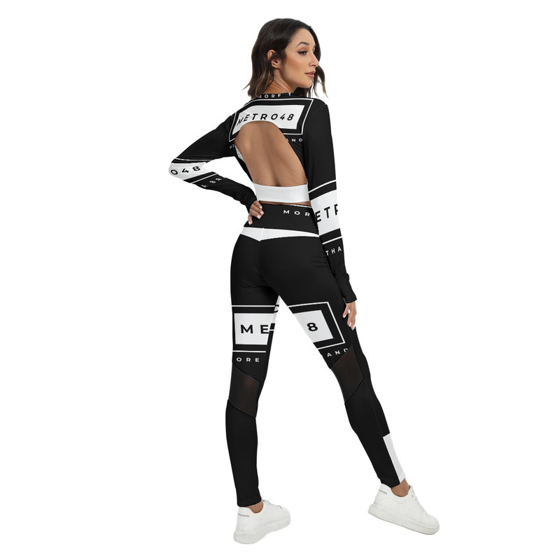 Metro48 Women's Sport Set With Backless Top And Leggings