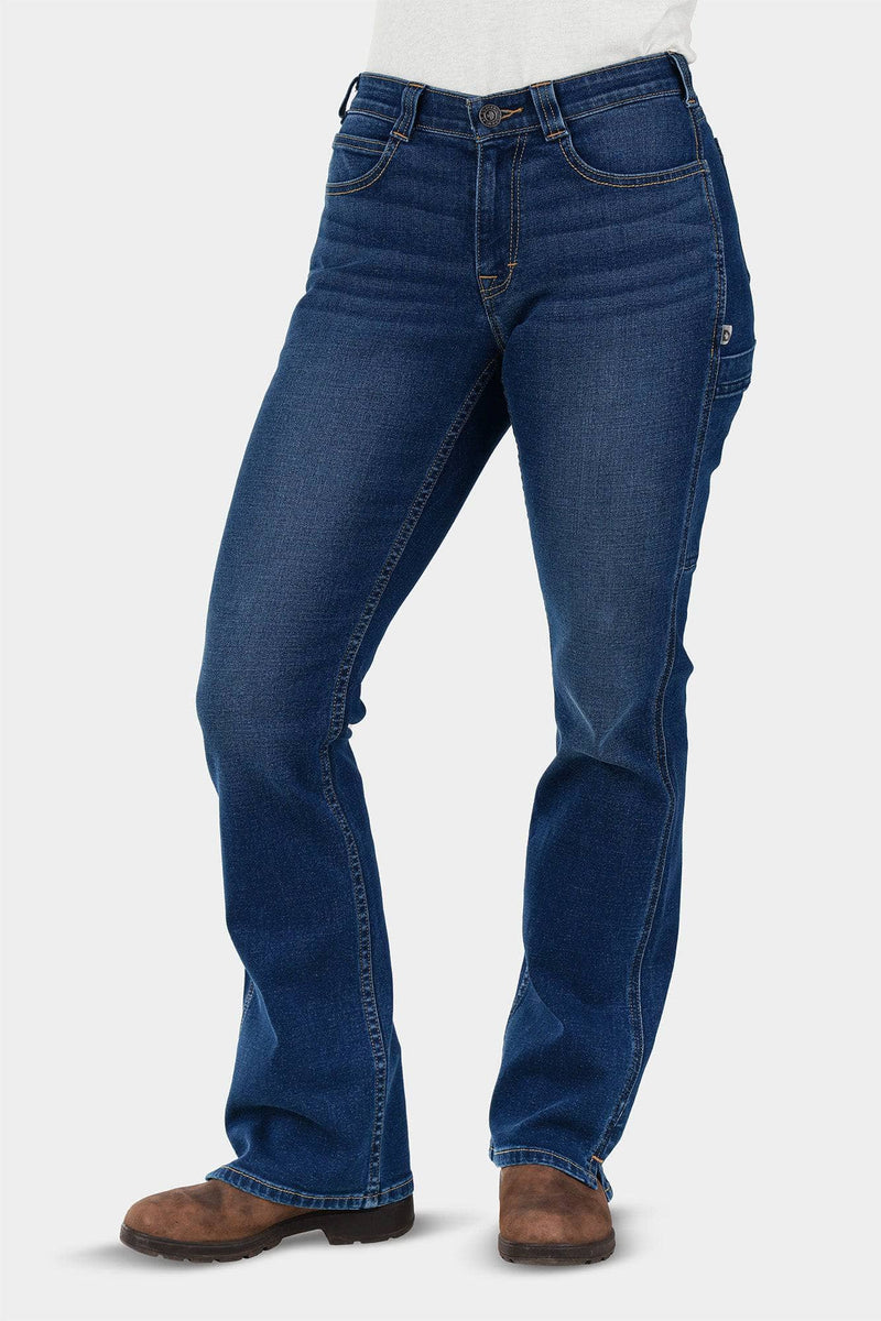 John Deere X Dovetail Workwear Into Town Bootcut Jean in Indigo Denim