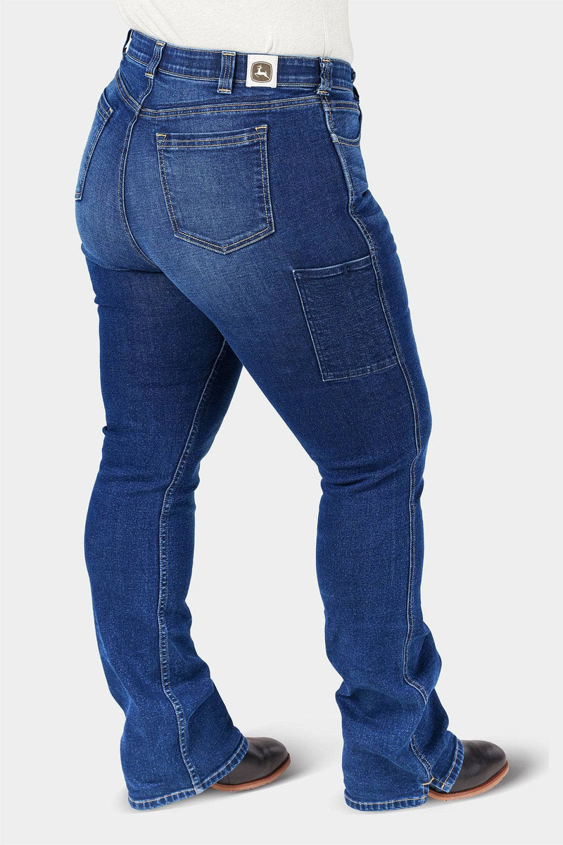 John Deere X Dovetail Workwear Into Town Bootcut Jean in Indigo Denim
