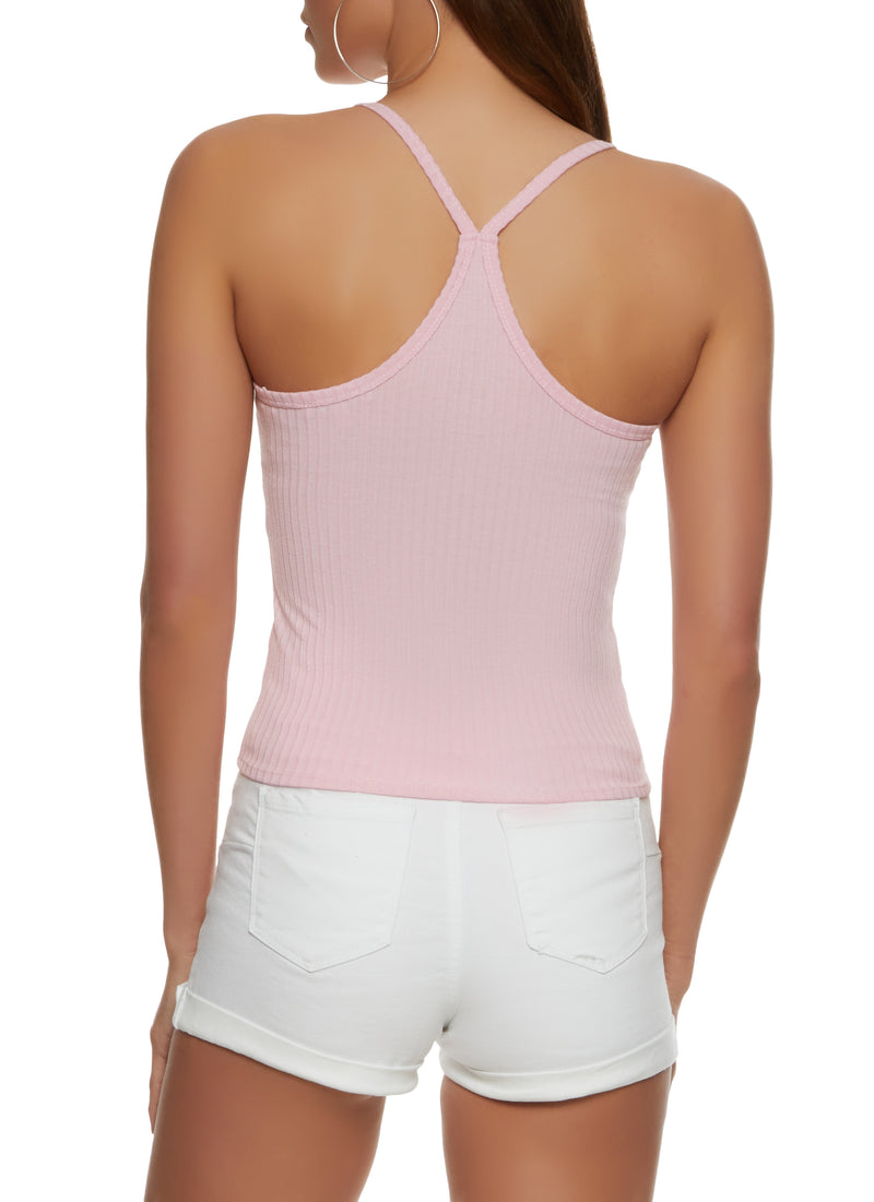 Ribbed Knit Scoop Neck Cami