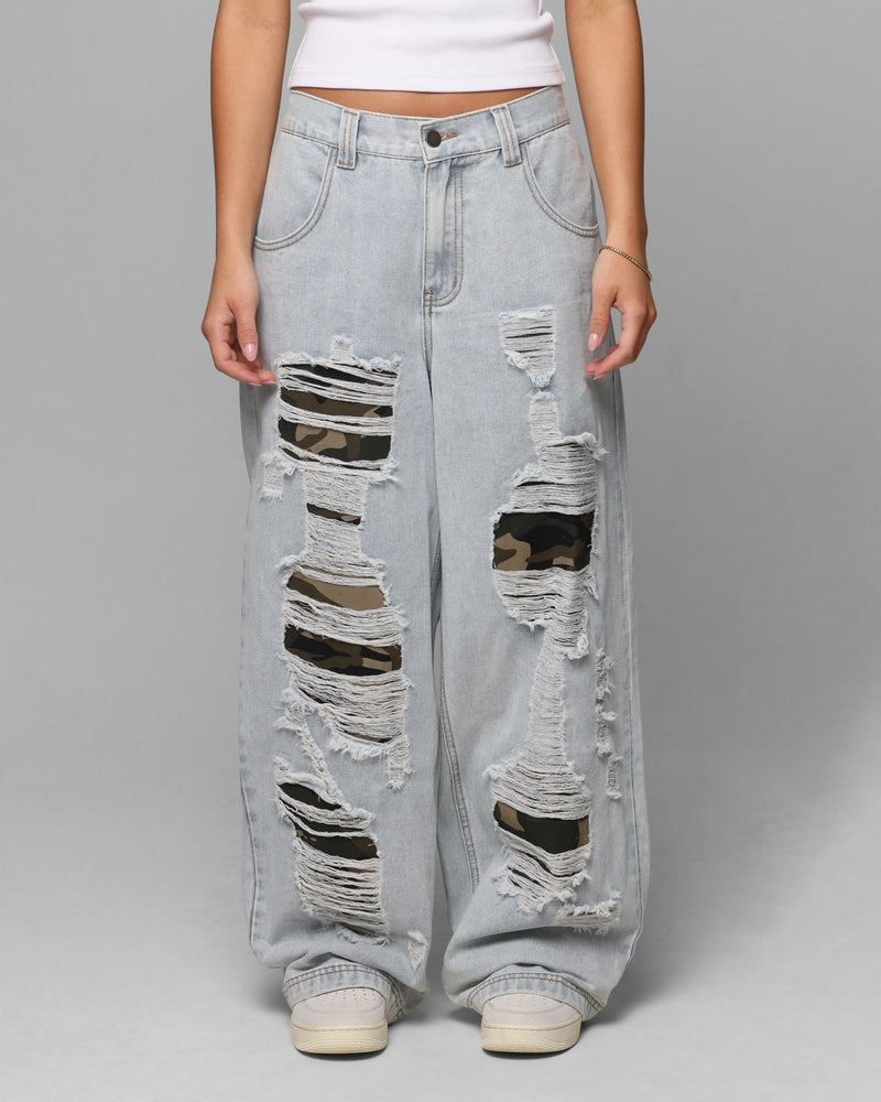 Loiter Collateral Distressed Jeans Denim Camo