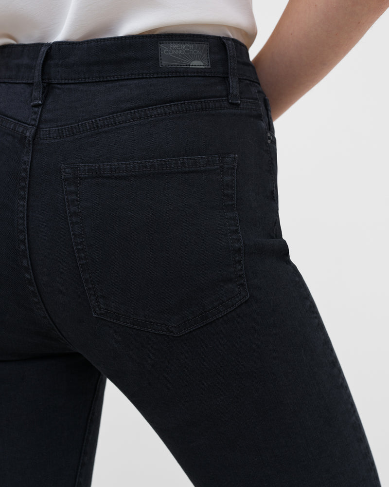 Stretch Denim Cigarette Fit High Waisted Jeans 34 Inch
