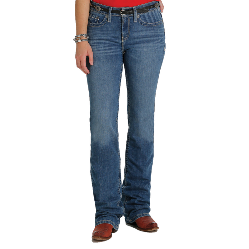 Cruel Denim Ladies Hannah Medium Stone Indigo Bootcut Jeans CB19754071