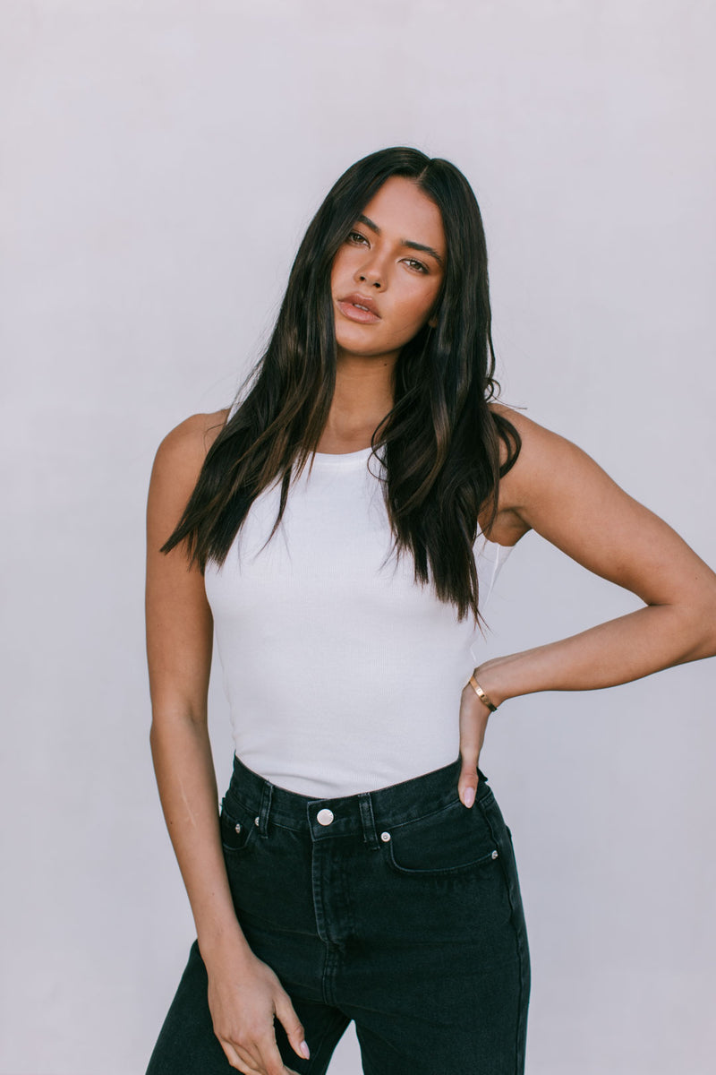 Carissa Wide Leg Jeans - Washed Black