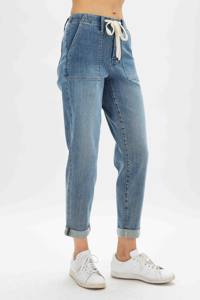 Judy Blue High Waist Pull On Jogger Denim Jeans 88496