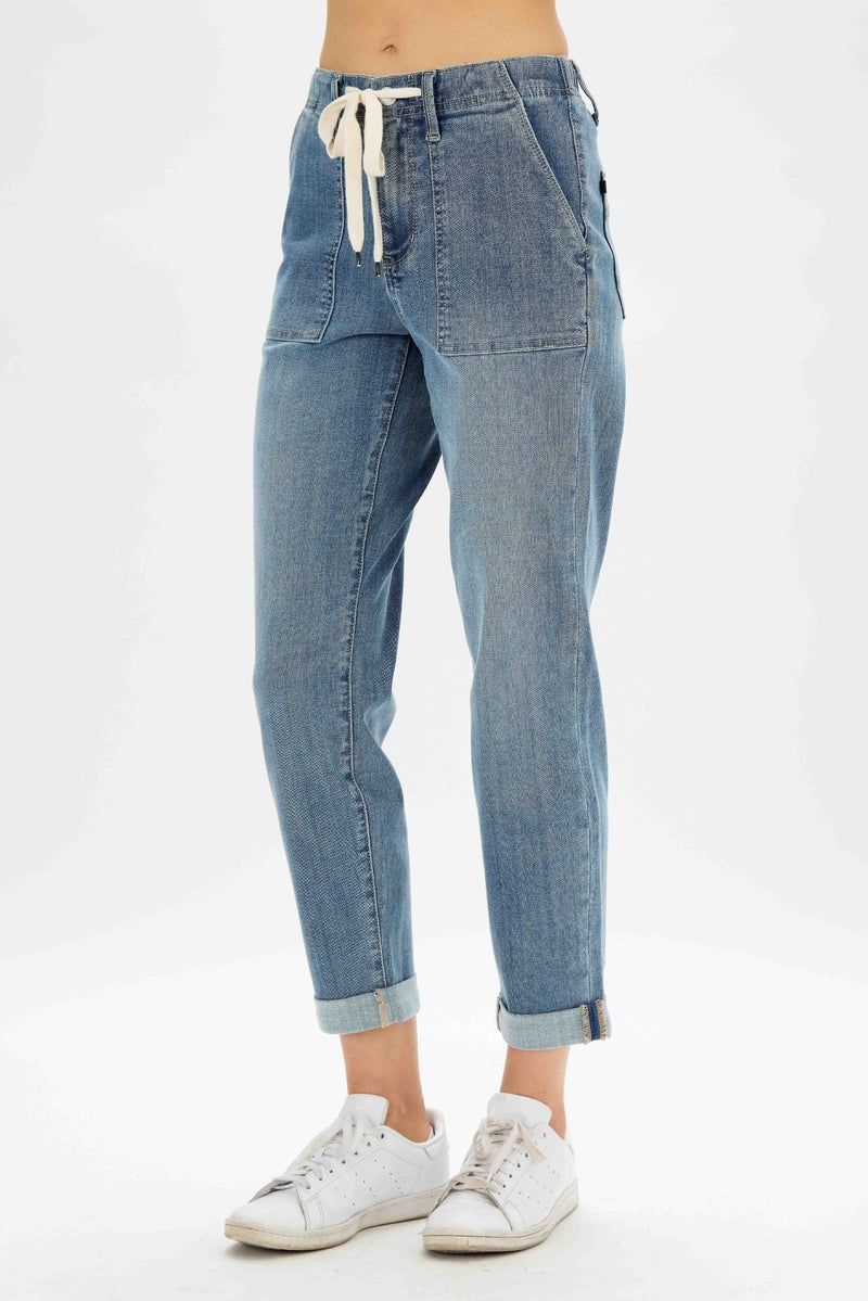 Judy Blue High Waist Pull On Jogger Denim Jeans 88496