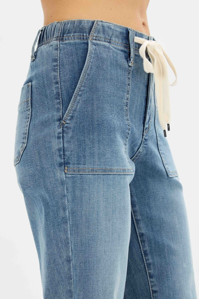 Judy Blue High Waist Pull On Jogger Denim Jeans 88496