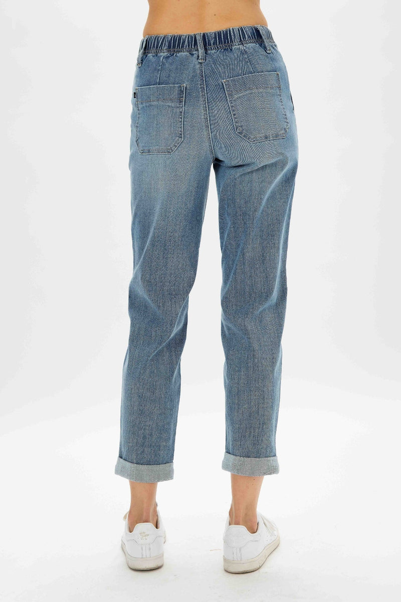 Judy Blue High Waist Pull On Jogger Denim Jeans 88496