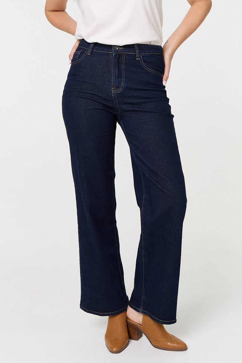 Denim High Waist Wide Leg Jeans