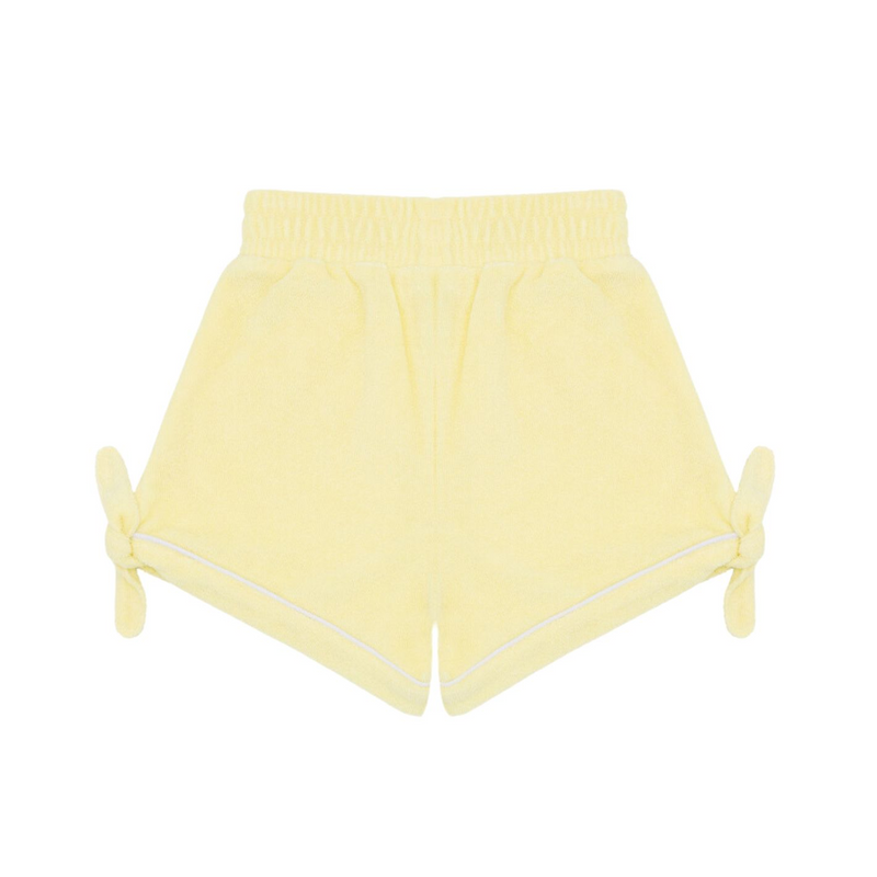 girls banana french terry tie knot short