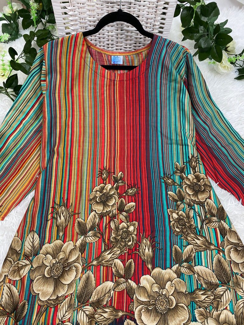 Soft High Quality Lilen Top -Plus Size