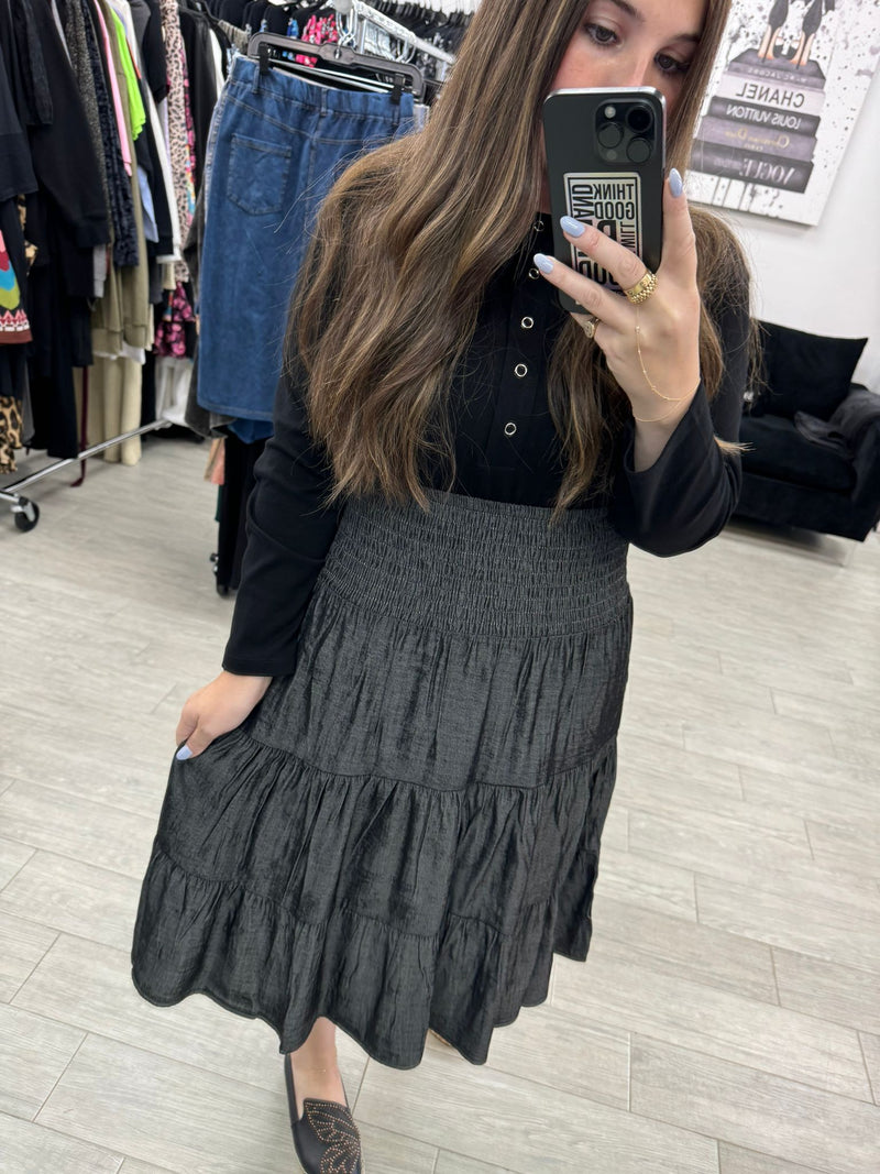 Evie's Denim Ruffle Skirt