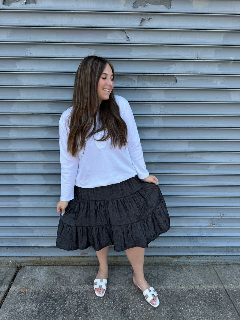 Evie's Denim Ruffle Skirt