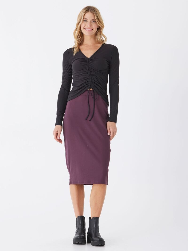 Marla Luxe Rib Midi Skirt