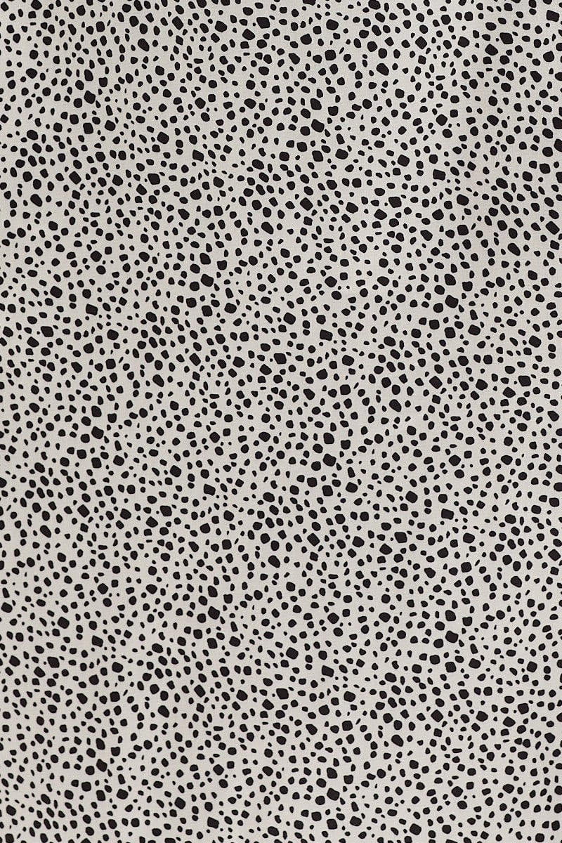 Geo Print Midi Skirt Side Split