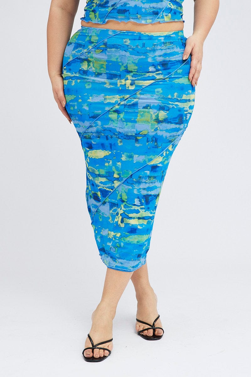Multi Abstract Mesh Skirt Seam Detail
