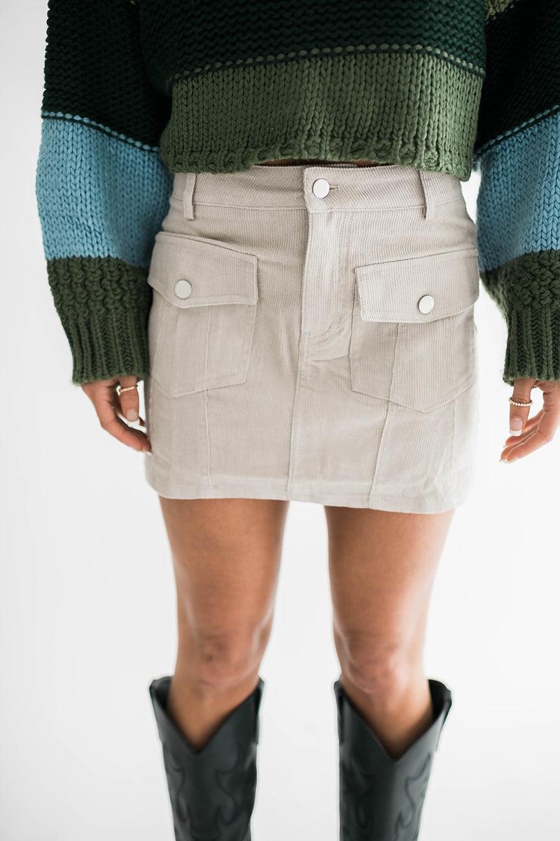 Taylor Front Pocket Mini Skirt