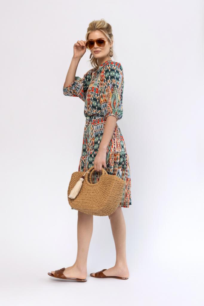 Tiered Skirt - Aztec Print