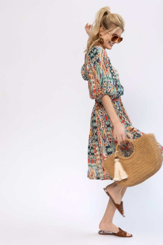 Tiered Skirt - Aztec Print