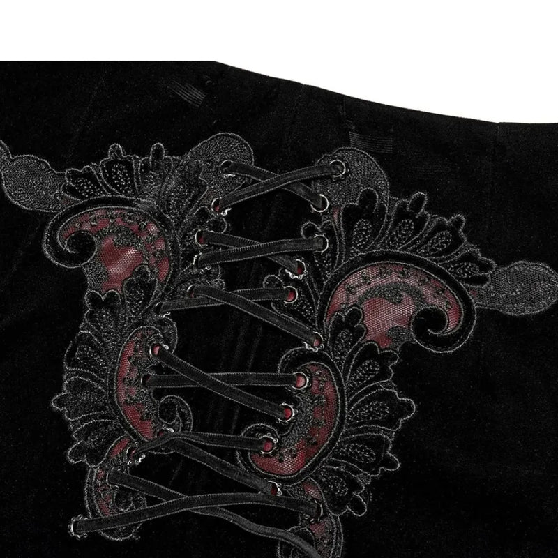 PunkRave Gothic Applique Skirt