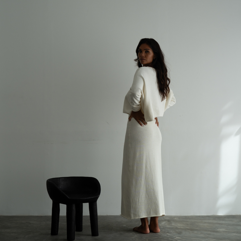 TILDA - CREAM Knit Skirt