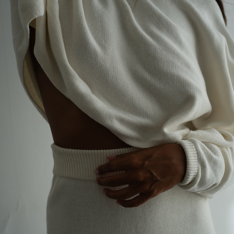 TILDA - CREAM Knit Skirt