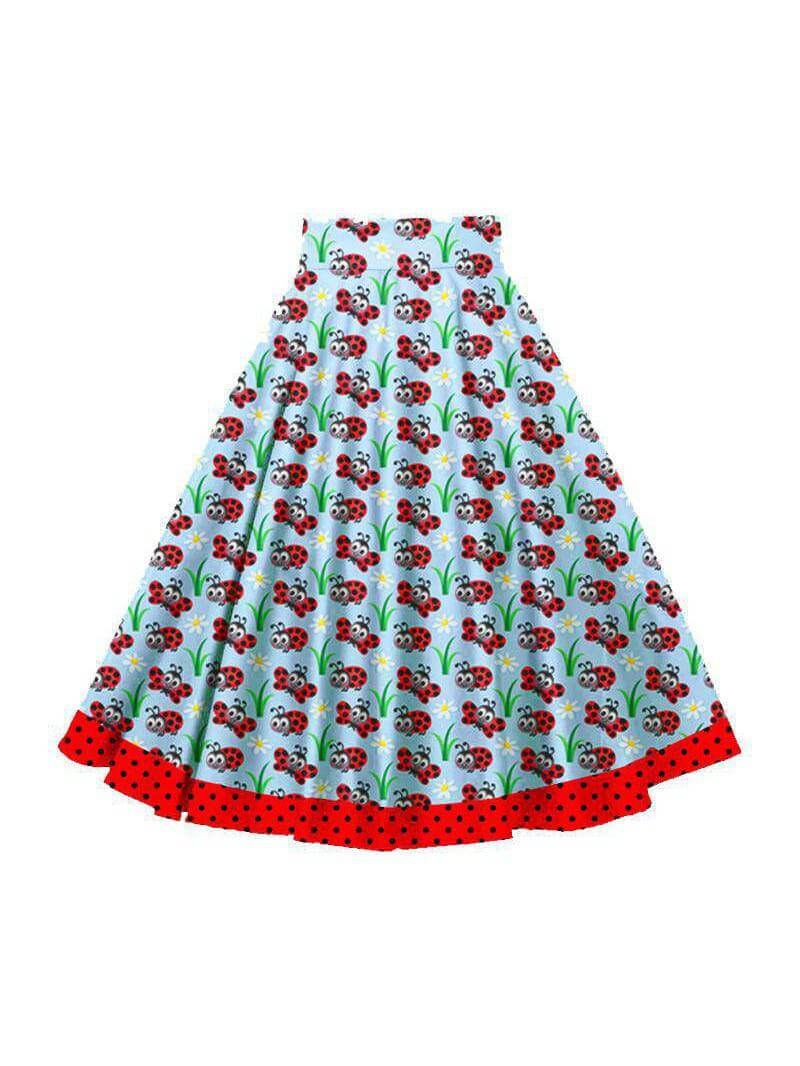 Ladybugs Full Circle Skirt