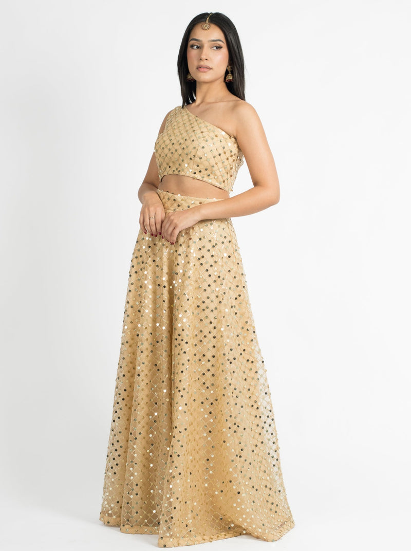 Sand Lustrous Skirt