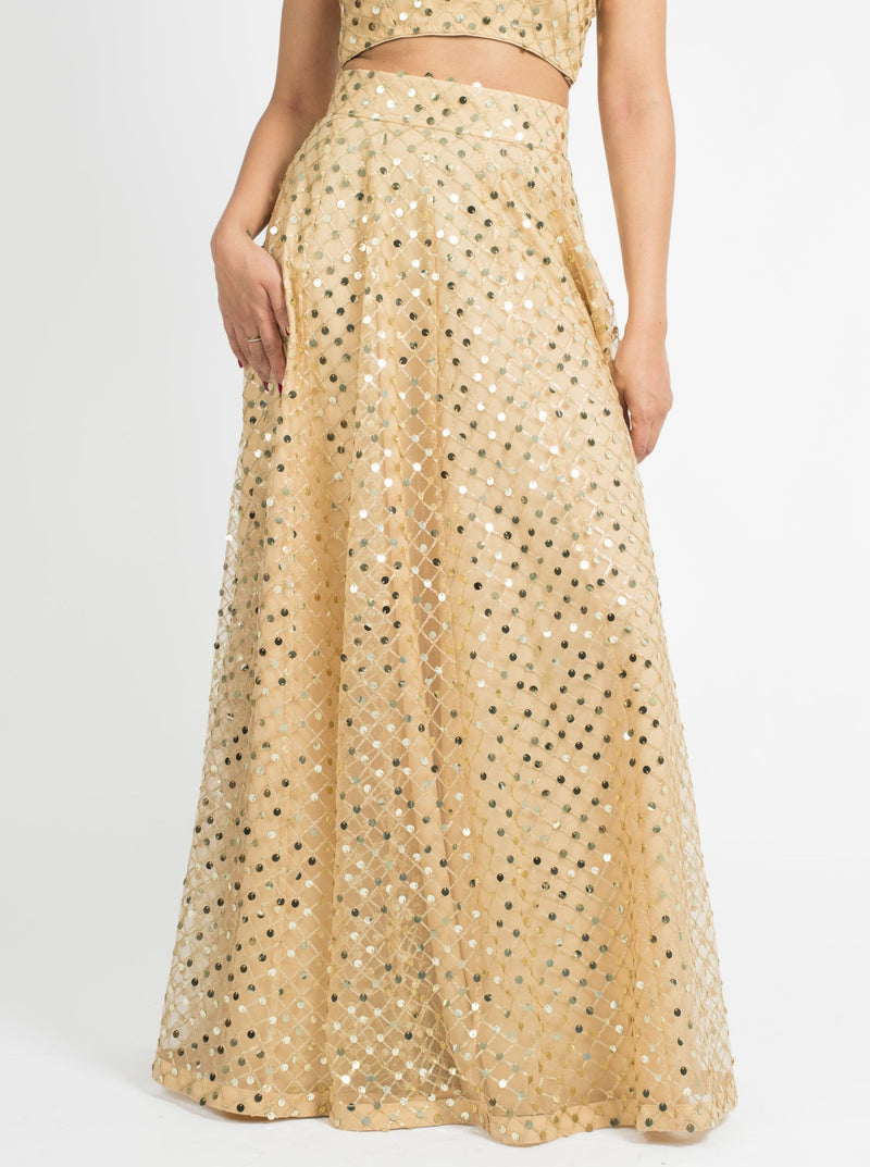 Sand Lustrous Skirt