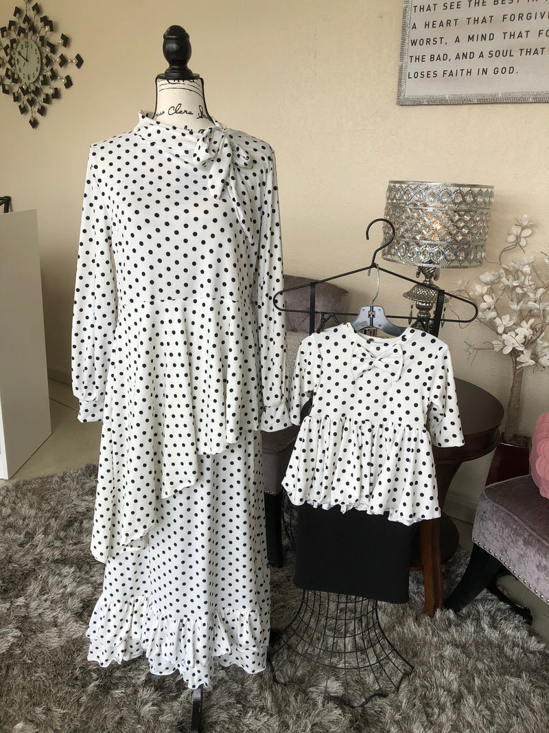 Cassidy White with Black Dots Skirt