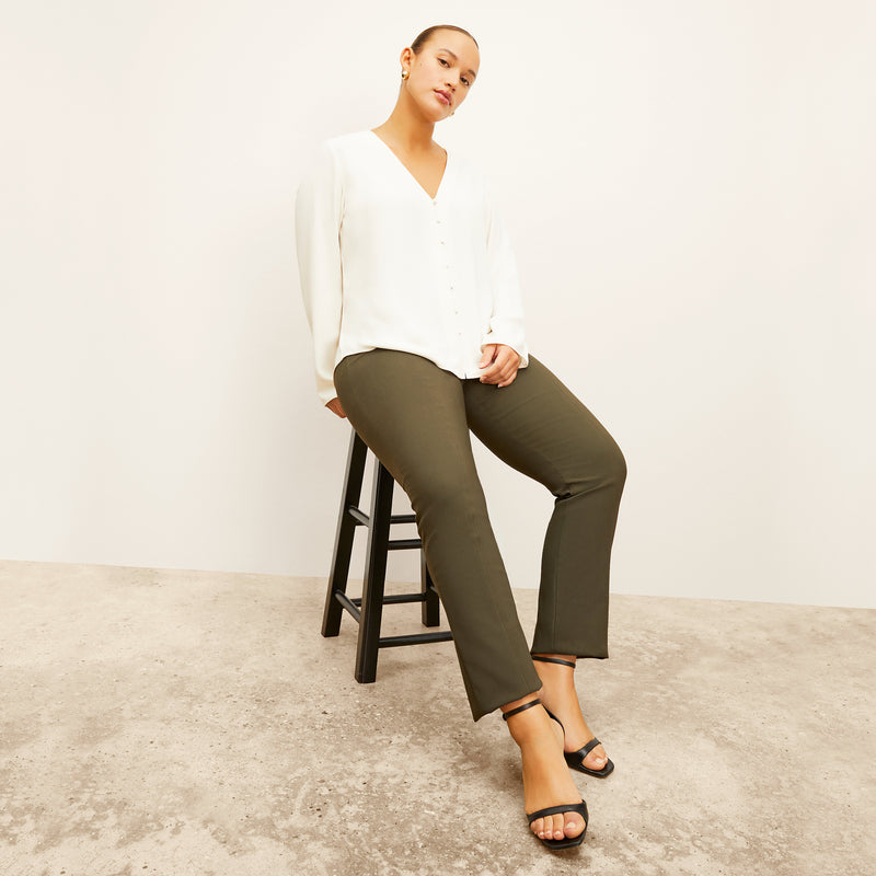 Foster Cigarette Pant - PowerStretch :: Dark Olive