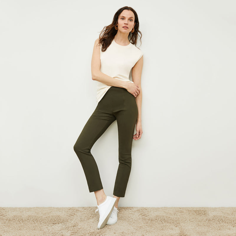Foster Cigarette Pant - PowerStretch :: Dark Olive
