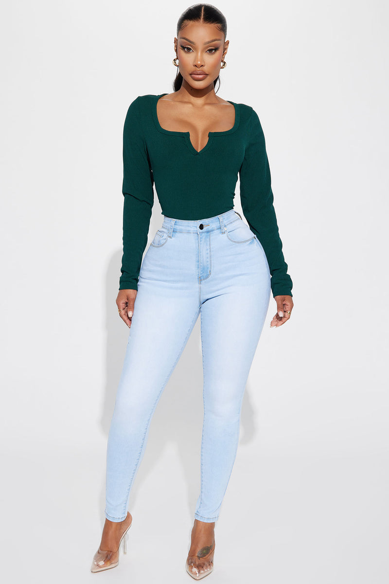 Eileen Scoop Neck Top - Green