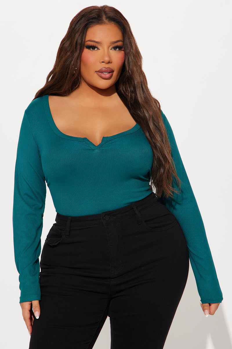 Eileen Scoop Neck Top - Green