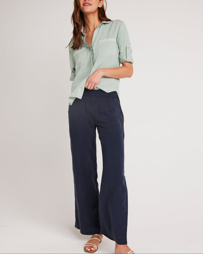 Smocked Waist Wide Leg - Endless Sea