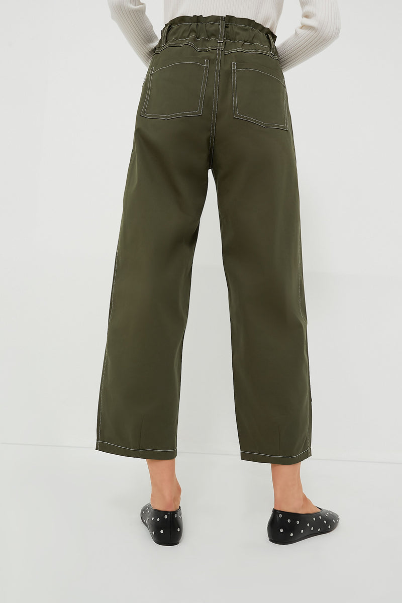 Olive Organic Barrel Work Pant