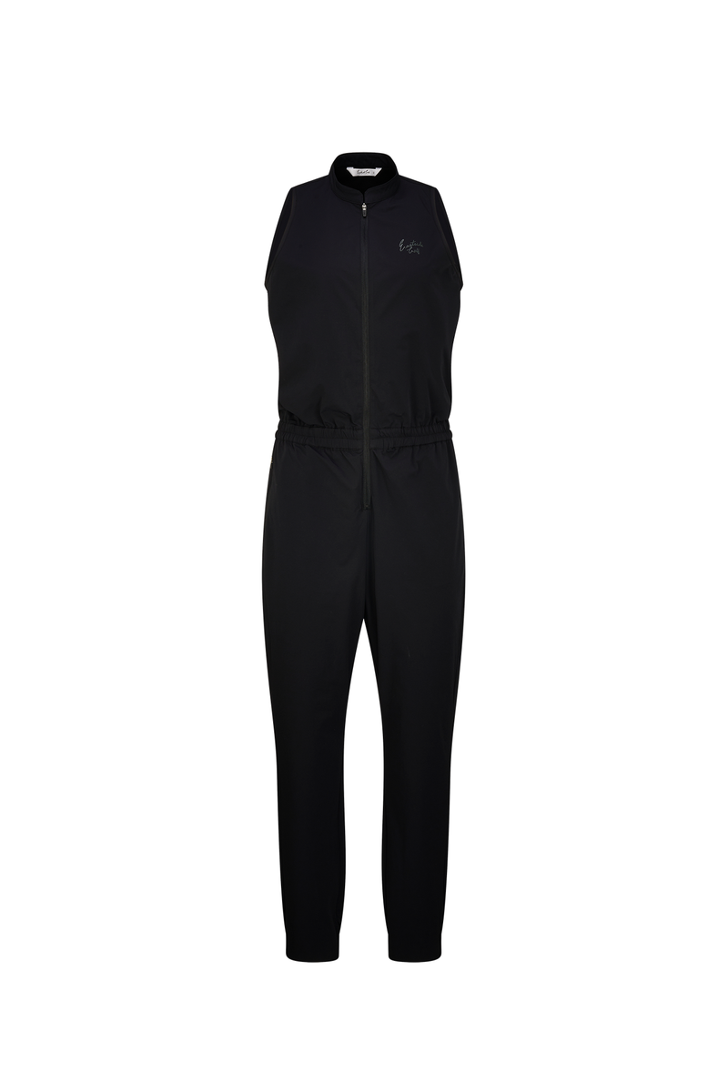 Women's Sleeveless Black Jumpsuit
