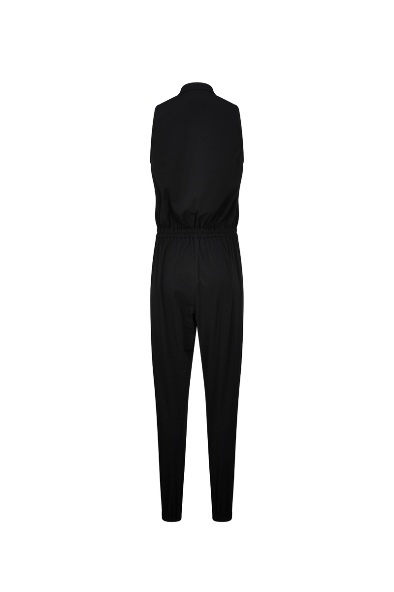 Women's Sleeveless Black Jumpsuit