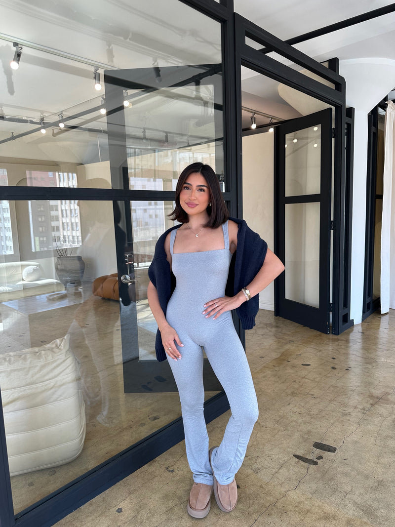 amelia jumpsuit (LIGHT HEATHER GRAY)