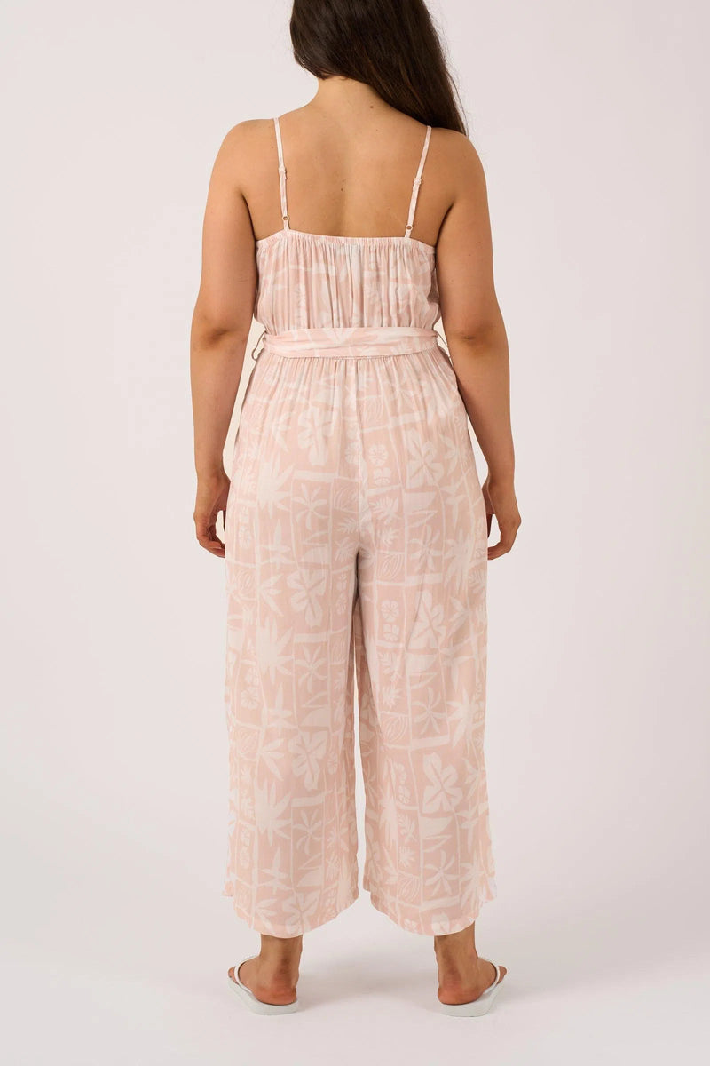 Sustainable Viscose Frill Jumpsuit - Nude Tiki