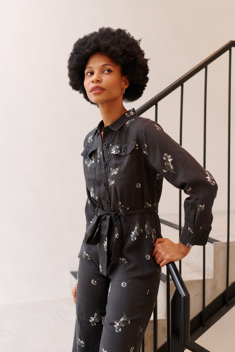 Aviator Jumpsuit in Floral