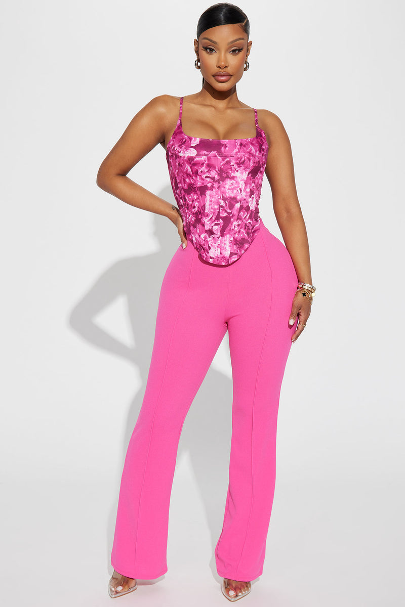 Bring Me Flowers Corset Top - Fuchsia