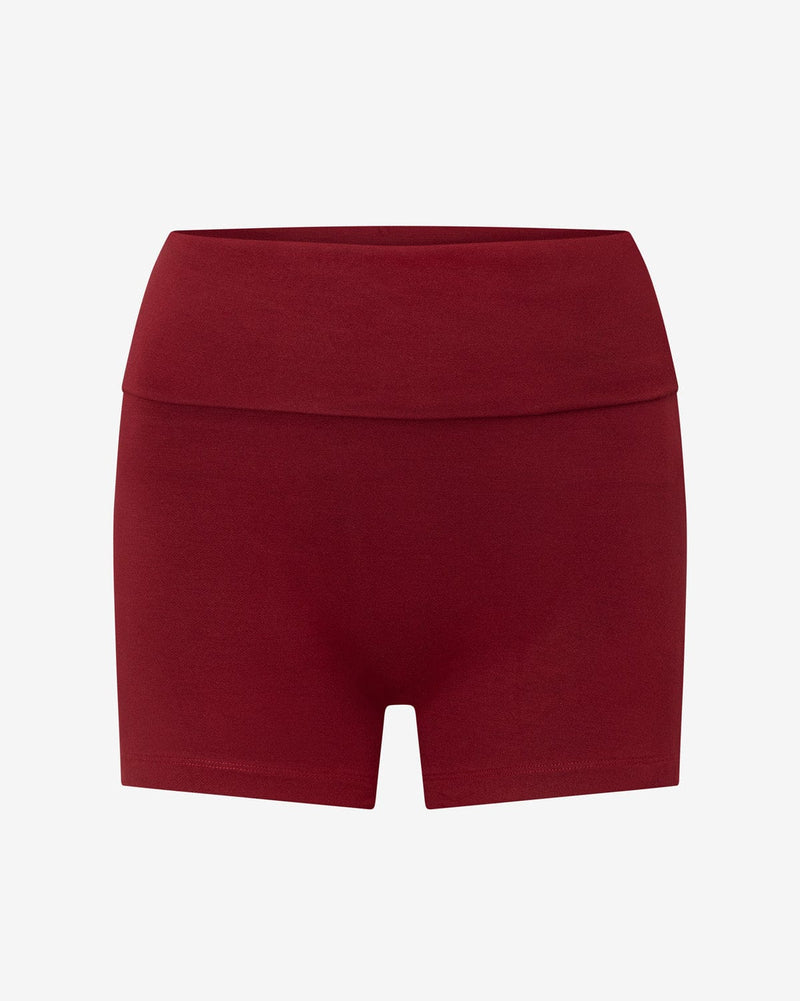 Foldover Yoga Short | Cherry