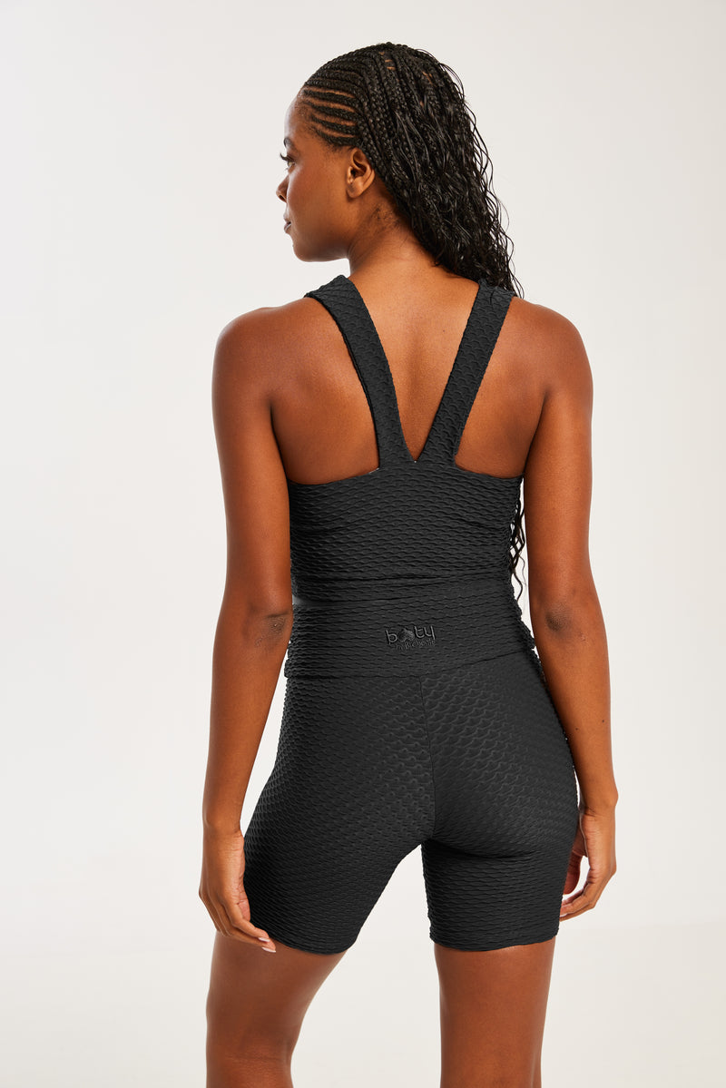 Croco Skin Seamless Shorts Black