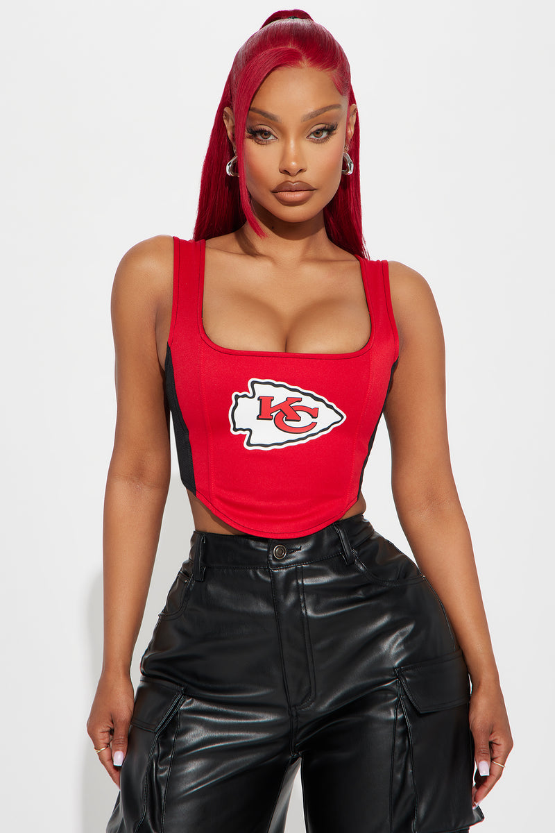 Chiefs Halftime Show Corset Top - Red/Black