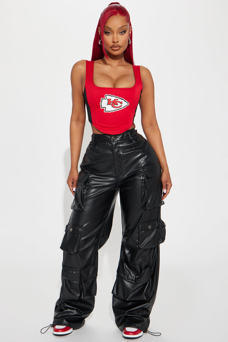 Chiefs Halftime Show Corset Top - Red/Black
